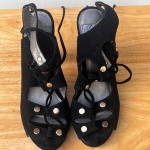 Jeffrey Campbell wrapped black heels